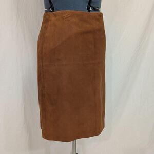 Suede Leather Skirt, Size 8